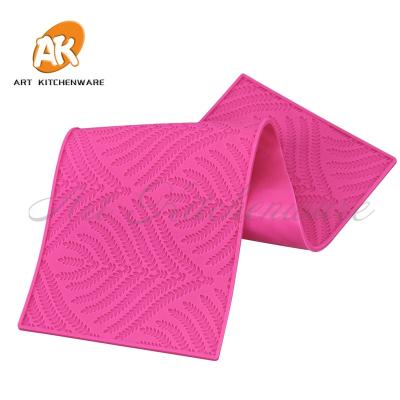 China Cake Lace Mat Silicone Fondant Molds Cake Decorating Tools Origami Cakes Border Mold Pastry Baking Tools LFM-75 for sale