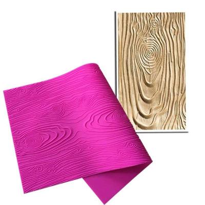 China AK Woodgrain Sustainable Mat Silicone Lace Mat Fondant Printing Cake Decorating Tools for Bakery BLM-23 Cake Decorating Lace Mats for sale