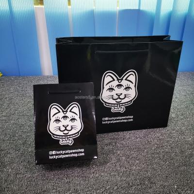 China Recyclable Wholesale Custom Logo Clothing Shopping Bag Gift Packaging White Kraft Paper Bag With Rope Handle For Cosmetics for sale