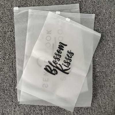 China Recyclable Custom Transparent PVC Slider Zipper Lock Bags EVA Zipper Packaging Bag Frosted for sale