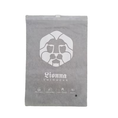 China Recyclable Matte Printing Custom Zipper Lock Frosted Poly Plastic Zipper Garment Packaging Packing Bag For Clothes With Logo for sale