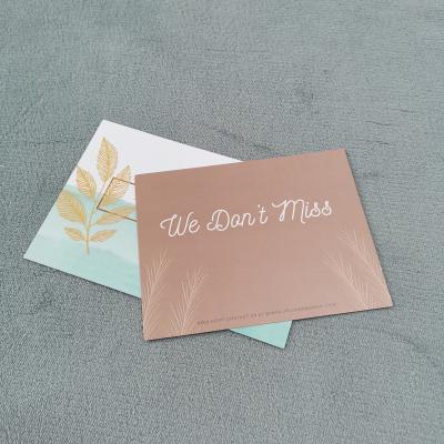 China Announcing Fashion High Quality Luxury Printing Thank You Card Design Greeting Card for sale