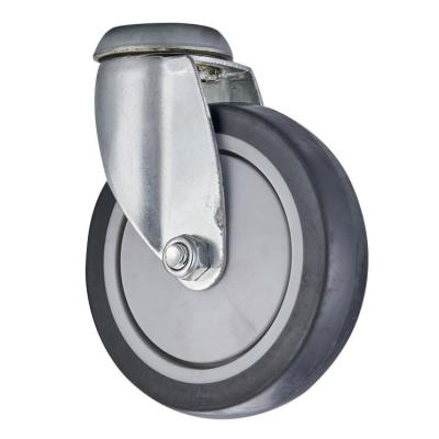 China TPR Supply Industrial Caster 4 Inch Light Swivel Silent Elastic Rubber Caster Wheels 100 Mm Flexible Casters for sale