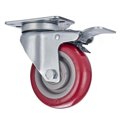 China Blue PIVOT Good Sale Zinc PVC+PP Workshop Use Caster Wheel / Chrome Caster 125nm 5 for sale