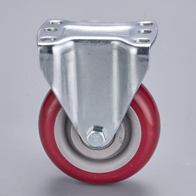 China Wholesale High Quality Household Rigid Caster Wheels Outdoor PVC Flat Fixed Red Casters for sale