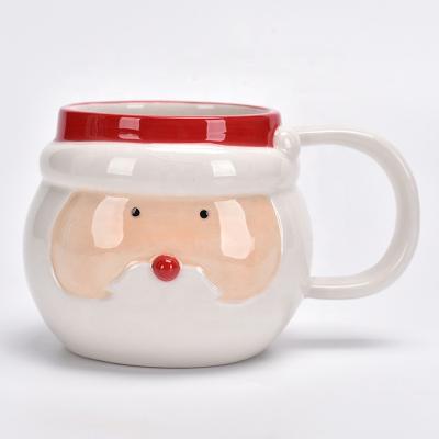 China Viable Cartoon Christmas Mug Creative Gift Ceramic Mug Household Water Mug for sale