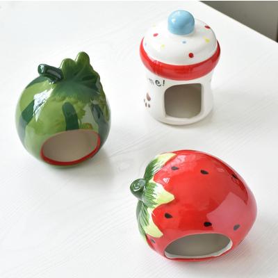 China Hot Sale Custom Wholesale Ceramic Cartoon Shape Pet Shape Watermelon Cooling Nest for sale