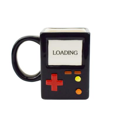 China Viable the new hand painting game machine pattern ceramic mug cartoon multi enumeration style ceramic mug for sale