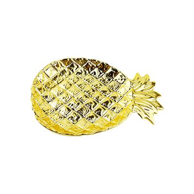 China Hot Selling Pineapple Shape Jewelry Dish Supply Shape Jewelry Dish Viable Direct Ring Gold Ceramic Jewelry for sale