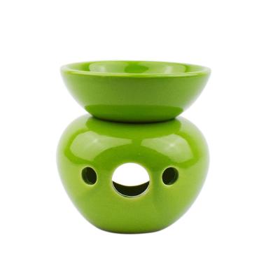 China Creative green flavor European simple ceramic stove Christmas elements factory direct sales style essential oil stove home crafts for sale