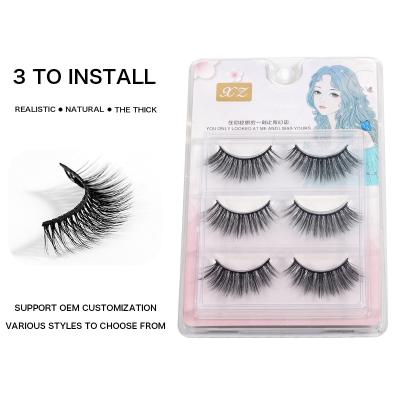 China RTS Natural Look Natural Long Easy Put On Stable Reusable Self Adhesive Eyelashes Glueless False Lashes for sale