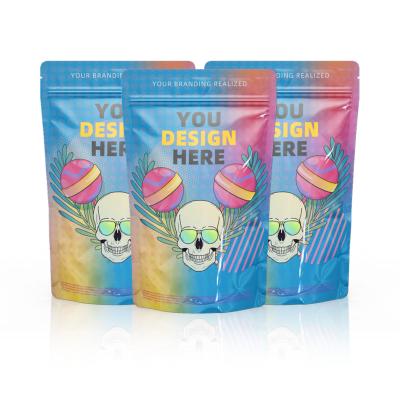 China Recyclable Hot Sales Custom Printed Food Packaging Bag Plastic Aluminum Foil Mylar Zipper Ziplock Stand Up Pouch For Nuts Snack Candy for sale