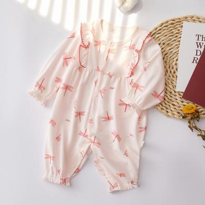 China 100% Short Sleeve Cotton Baby Romper Baby Long Jumpsuit Printed Baby Overall Jumpsuit for sale