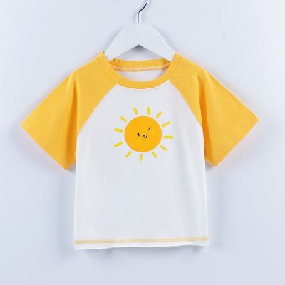 China Kid Breathable T-shirt Girl Kid's Favorite T-shirt Kids Tees Custom Kids T-shirt Printing White Yellow Kids Tees for sale