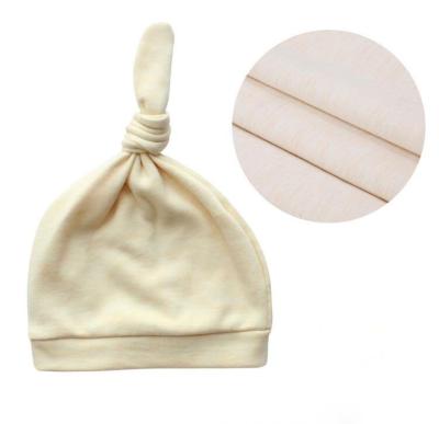 China High Quality 100% Newborn Image CY Cotton Solid Color Baby Beanie Hats Lovely for sale