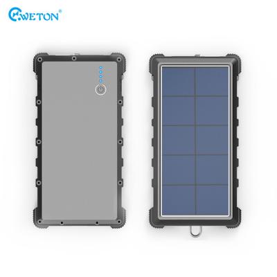 China Waterproof High Capacity 10000mAh Solar Power Bank For Samsung for sale