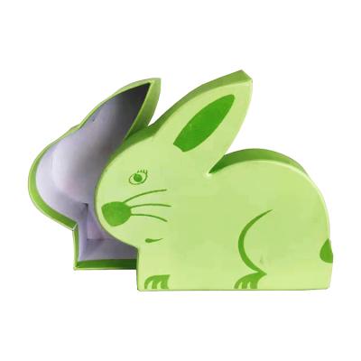 China Custom Green Lid Handcrafted Animal and Bottom Rabbit Odd Shape Paper Gift Boxes Chinese Style Recyclable for sale