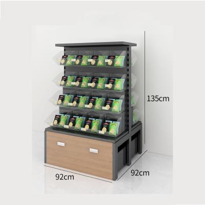 China Double Sided Dishonest Candy Display Rack With PP Box Bins Used For Candy Shop Grocery Mall Snack Area for sale