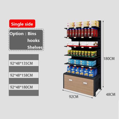 China Single Sided Single Sided Candy Display Rack With Hanging Bucket Boxes Used For Candy Store Grocery Mall Snack Area for sale