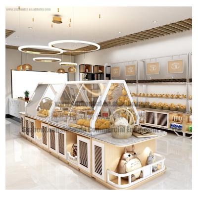 China Double-Sided / Single-sides Pastry Rack Cake Display Stand Design Shop Bakery Cabinet for sale