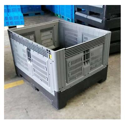 China Plastic Mesh Large Vegetable Storage Collapsible Crate for sale