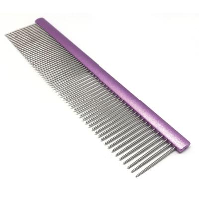 China Sustainable Dog Grooming Comb With Oval Aluminum Spine Quality Taiwan Manufacture For Pet for sale