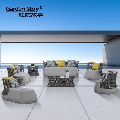 China Eco-freindly Garden story Outdoor sofa garden chair set Outdoor Sofa Set Contemporary Patio Furniture Lounge Rattan patio sectional sofa for sale