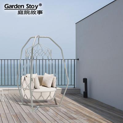 China Eco-freindly Garden story Balcony hanging basket outdoor swing rocking chair Courtyard villa leisure Double hanging chair furniture for sale