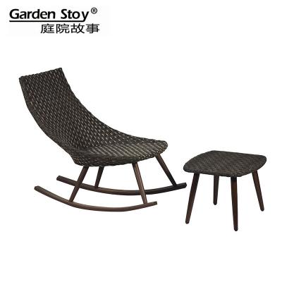 China Eco-freindly Garden story Outdoor Terrace Leisure Rocking Chairs Set Modern Rocking Chair Outdoor Chair for sale