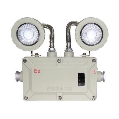 China While ; Ceiling ; Wall bracket; Dual Head LED Emergency Light IP65 Automatic Waterproof Explosion Proof Stand Atex With Zone1 Battery Zone 2 for sale