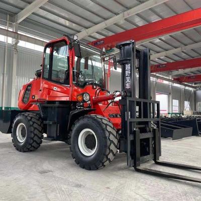 China Building Supply Stores China Best Selling 3.5 Ton Rough Terrain Diesel 4 Fork Pusher Wheel for sale