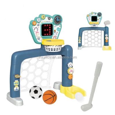 China Basketball Children's Sports Ball Toys Basketball Football Golf 3-in-1 Toys Boys and Girls Indoor and Outdoor Basketball Racks for sale