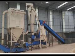 5t/h hammer mill wood grinding working video