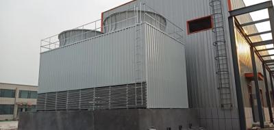 China Frp GRP Square Cross Flow Industrial Cooling Tower Double Air Inlet Water Cooling Tower With Filling Low Noise for sale