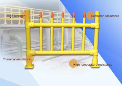 Cina FRP GRP resistente alle intemperie maniglia in fibra di vetro per gradini esterni maniglia a tubo quadrato Frp sistemi di ringhiera in vendita