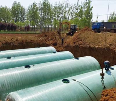 China Biogas Domestic Waste Water Purification FRP Septic Tank Underground Type Domestic Sewage Treatment System for sale