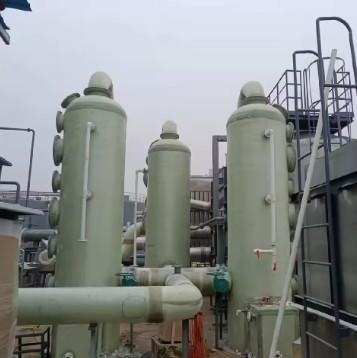 China Fiberglass FRP Acid Mist Absorption Tower GRP Scrubber FRP Tower Customized  Size for sale