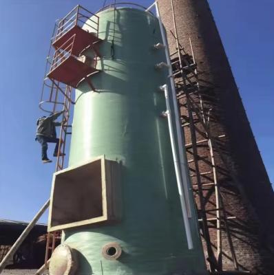 China Spray Desulfurization Tower Wet Spraying Purification FRP Tower Gas Scrubber for sale