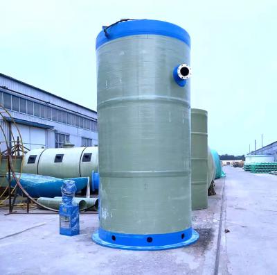 China High head Frp Integrated Lifting Pumping Station Rainwater Collection Frp prifabricated Buried Sewage Pumping Station for sale