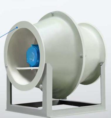 China Fiberglass Reinforced Plastic Inclined Flow FRP Fan Frequency Conversion FRP Duct Fan for sale