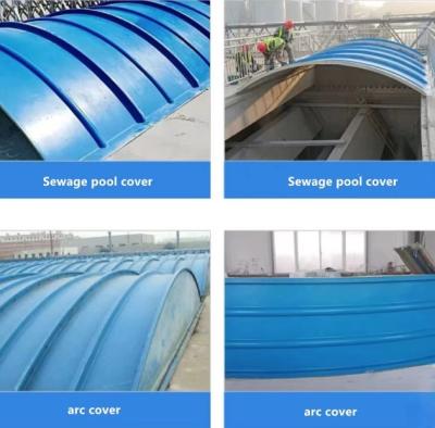 China Industrial FRP Cover Plate Rain Cover Fiberglass Corrugate Roof Tile Sheet for sale