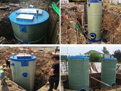 China Frp GRp Integrated Lifting Commercial Sewage Lift Station Pumps Rainwater Collection Frp Buried for sale