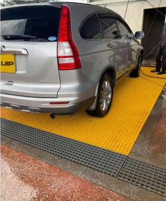 China Moderno padrão de alta resistência Frp Grating painéis para lavagem de carro Fibra de vidro Grating Folha de painel à venda