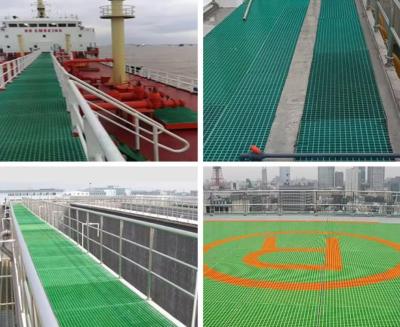 China GRP Landscaping Grids frp moulded grating Swimming Pool Overflow Grating Different Mesh Size for sale