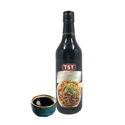 China Mauritius Tasty Chinese OEM Cooking Sauce 625ml Bulk Bottle Top Light Soy Sauce for sale