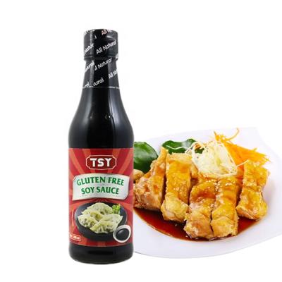 China Cooking 250ML BRC Certificate Home Use Bulk Healthy Gluten Free Premium Natural NON-GMO Brewed Soy Sauce for sale