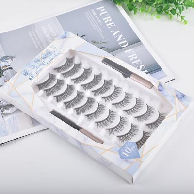 China High Quality Long 3d Natural Mink Magnetic Eyelashes With Magnetic Eyeliner And Tweezers Kit Thick Magnetic Eyelash Vendor for sale