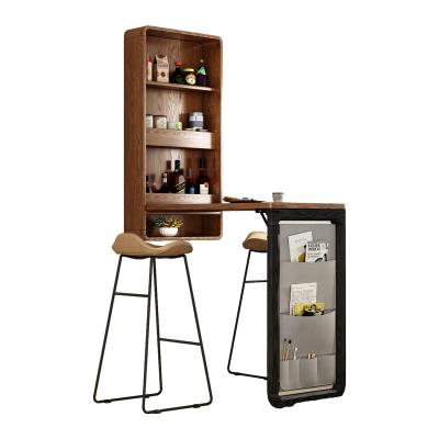 China Living Room Furniture Foldable Bar Counter For Sale Home Luxury Modern Storage Wood Entry Panel Bar Counter Wine Cabinet for sale