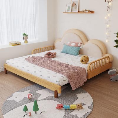 China Frame and Storage (Others) Adjustable Wooden Child Bed Design Wooden Bedroom Furniture Kids Beds for sale