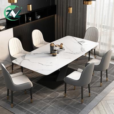 China Modern Dining Table And Chairs Set Modern Dining Room Furniture 80*80 Cm Square Marble Dining Table for sale